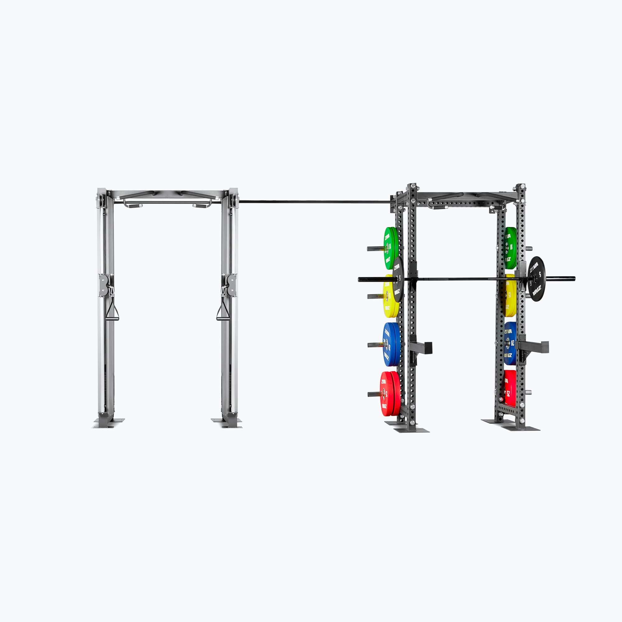 XP WALL CABLE + SINGLE PULL UP BAR + XP WALL HALF RACK