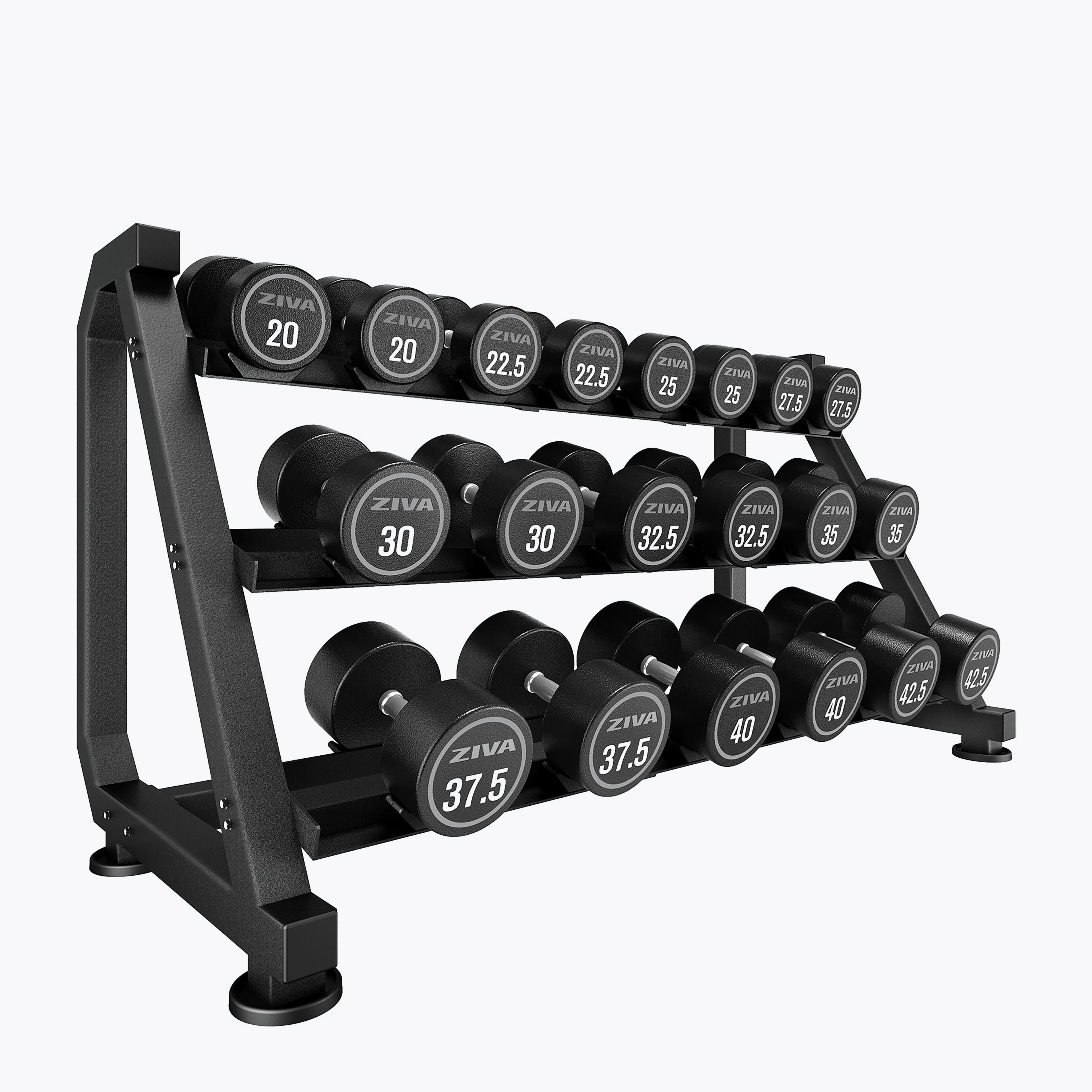 XP 3 TIER 10 PAIR DUMBBELL RACK WITH SADDLES